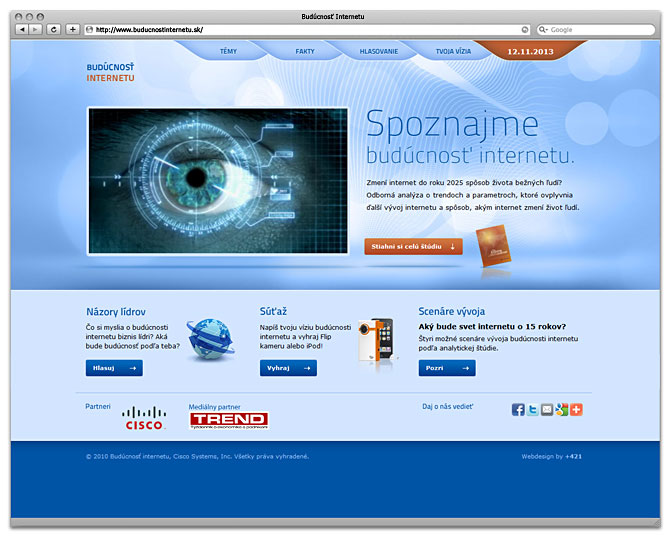 webdesign - Budúcnosť internetu - homepage
