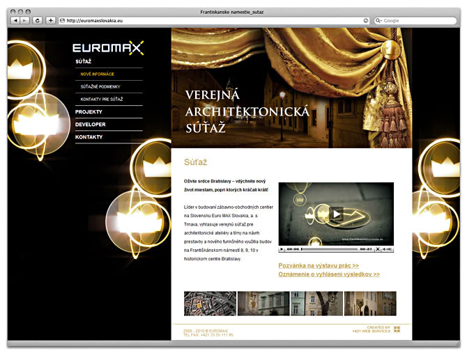 web dizajn - Euromax Slovakia - Františkanské námestie (súťaž)