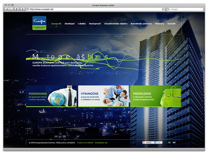 web design EBC home page