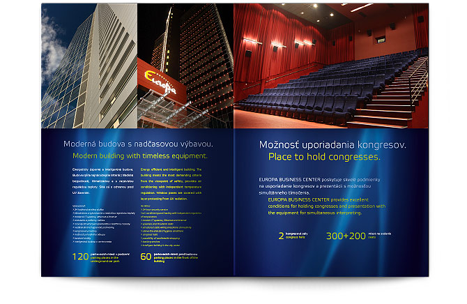 Europa business center katalog vnutorna dvojstrana o budove