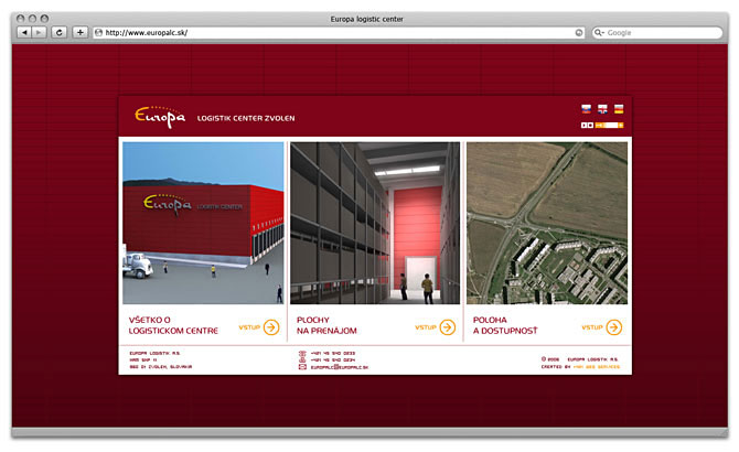 tvorba webu -Europa Logistic center