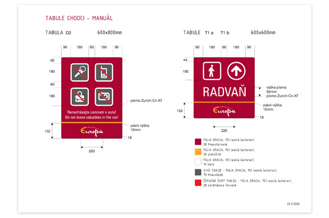 europa shopping center manual infosystemu - tabule chodci