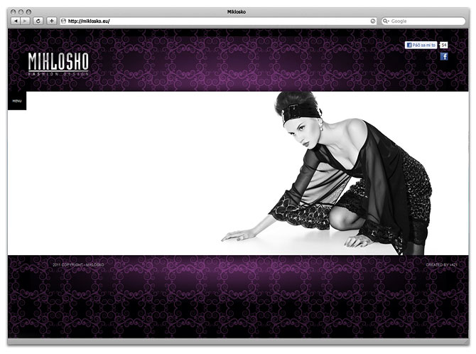 home page web design Miklosko fashion design