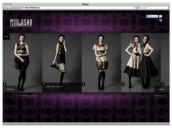 tvorba www stranok miklosko fashion design, podstranka