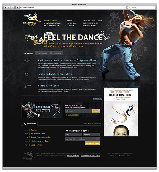 web design - River dance school