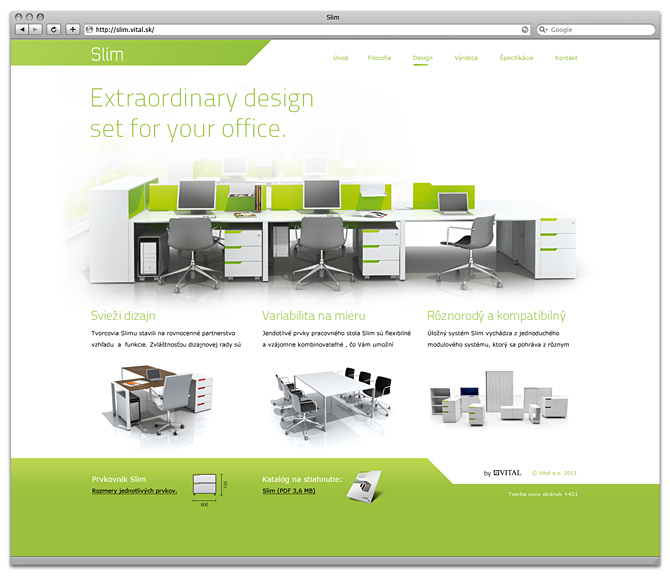 slim vy vital home page design